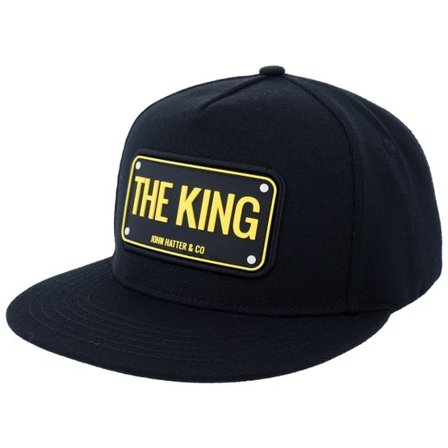 John Hatter & Co - Svart snapback Keps - Flat Brim The King Black Snapback @ Hatstore