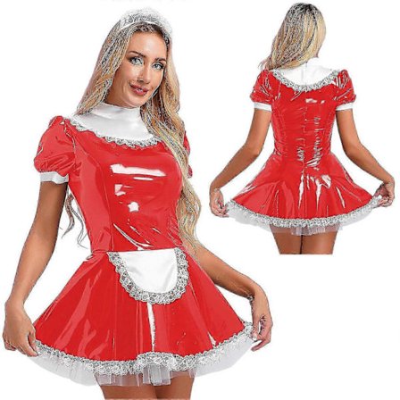 Kortarmet tjenestepikekjole for kvinner, kostyme for cosplay-temafester Halloween Maskerade Clubwear Lolita-antrekk - Perfekt