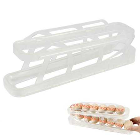 Kylskåps Äggdispenser Automatisk Äggrulle Kylskåp Rullande Ägghållare Automatiskt Rullande Äggförvaringsbehållare För Kök