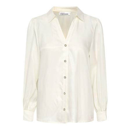 Karen by Simonsen Misty Solid Bluse Hvid, Dame