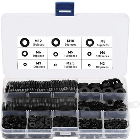 700 stk Nylonskiver Fladskive sortimentssæt Nylonpakninger