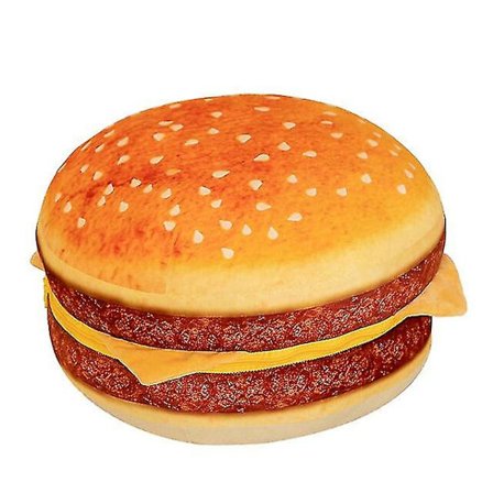 Sjov 1 stk. 40 cm Nice Simualtion Plys Mad Brød Toast Hamburger Pude Fyldt Mad Legetøj Hjem Sofa Gulvpude