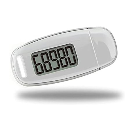 3D skridttæller til gåture, baggrundsbelyst præcis skridttæller med aftagelig clips og snor til mænd, kvinder, børn og ældre