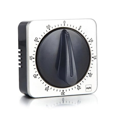 Kjøkken Nedtellingstimer Magnetisk 60 Minutters Opptrekk Mekanisk Timer Rustfritt Stål For Hjem Baking Matlaging Stekeovn