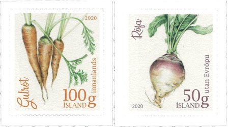 Island 2020 - Havens grøntsager - Postfrisk sæt 2v