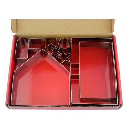 Julehus pepperkakeformsett Lag ditt eget lille pepperkakehussett Sjokoladehus gaveeskeemballasje Spøkelseshus