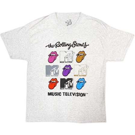 MTV Unisex Vuxen Rolling Stones Logotyp T-shirt S Grå