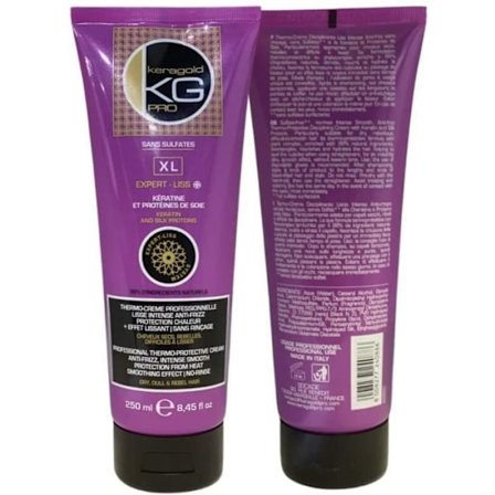 Hårmask - KERAGOLD PRO - THERMO LÄTTANDE KRÄM - 250 ml - Utan sulfater - Keratin och silke