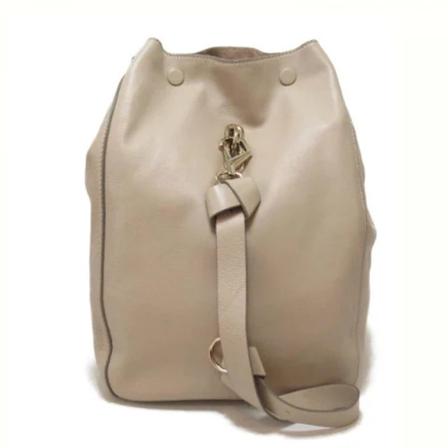 Jimmy Choo Pre-owned, Pre-owned Leather backpacks Beige, Dames, Maat:ONE Size