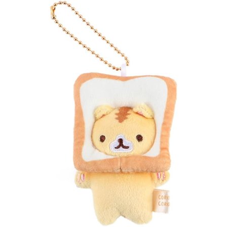 Katt Toast Nyckelring, Japansk, Bröd Katt Toast Plyschdocka, Stuf DXGHC