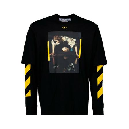 Off White T-Shirts Sort, Herre
