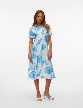 Vero Moda Vmjosie S/S Calf Shirt Dress Wvn Ga - Multi/patterned - S