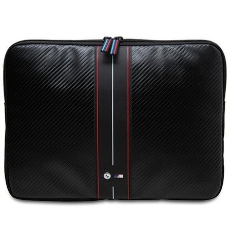 BMW Carbon & Red Stripe-sleeve til en 16" bærbar computer - sort