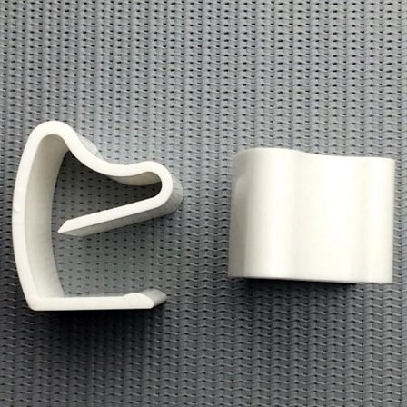 Stykker, Hvite, Plast, Universelle Klem Braketter for Aluminiumspersienner, med Stål Toppskinne