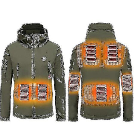 Oppvarmet jakke, vanntett vinter utendørs oppvarmet jakke varmende jakke kåpe