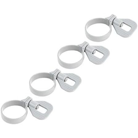 Högkvalitativt, helt nytt Ersättningsset för ovanjordspool 1 1/4" Plastfilterpumpslang Kopplingsklämmor 4-pack. Grå