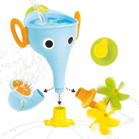 Elephant Trunk Funnel Toddler Play 3 Spinning Accessories