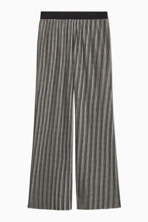 COS Femme Pantalon Plissé in Noir