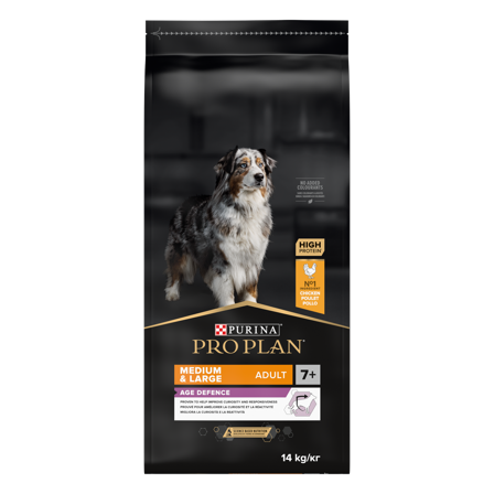 Purina Pro Plan - Adult 7+ Age Defence Medium & Large Tørrfôr til hunder 14kg - Hund - Hundefôr & hundemat - Tørrfôr for hund - ZOO.no