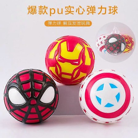 3kpl 10cm Marvel Spider-Man Iron Man Captain America Joustava Pallo Korkea Elastisuus Ulkolelu Joululahjat[HK]