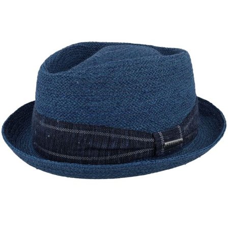 Stetson - Blå straw Hatt - Diamond Raffia Blue Straw Hat @ Hatstore