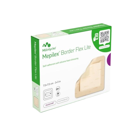 Mepilex Border Flex Lite 7,5x7,5 cm skumbandasje 5 stk