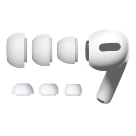 3-Pack AirPods Pro Öronkuddar - Silikon Örontoppar Vit