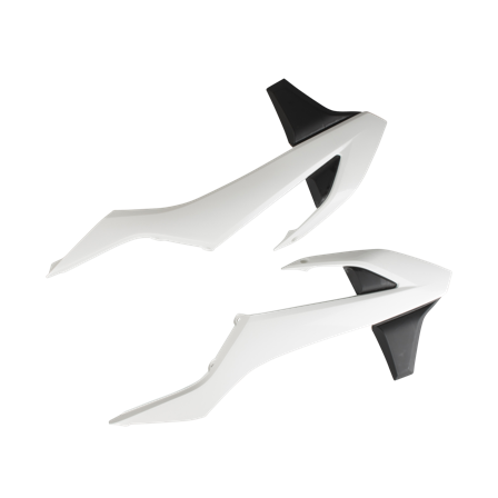Rtech Radiator Shrouds Black & White - KTM 250 EXC 2017-2017