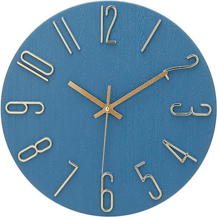 12 tum tyst tickfri ramlös kvarts modern stil träådring rund väggklocka - Perfekt för