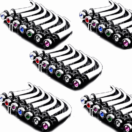 16G Falska Plugg med två O-ringar och skivstång Öronpiercing