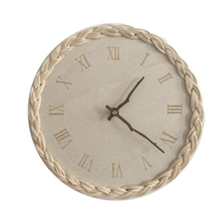 Rottinki Luova Pyöreä Digitaalinen Hiljainen Kello Seinäkello Yksinkertainen Koristeellinen Seinäkoriste Seinäkiinnitys (B)