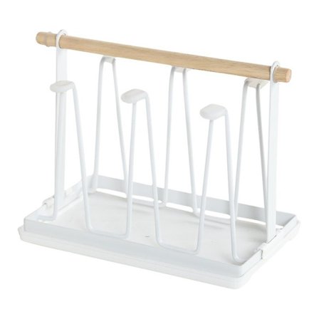 Flaskavrinnare, avrinnare för 6 flaskor för koppar eller muggar, halkfri avrinnare för glas, glasställ