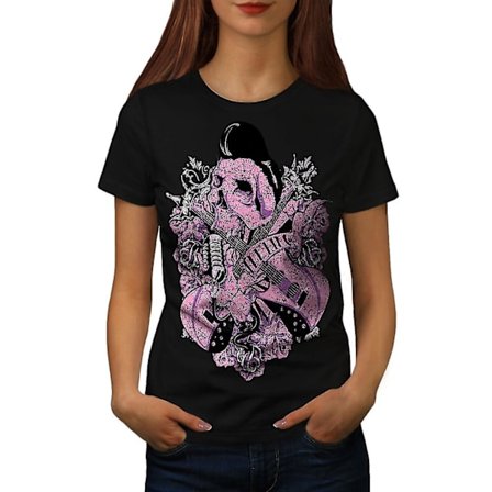 Rock N Roll Skull Women Blackt-shirt