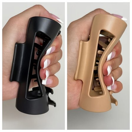 Set med 2 mjuka silikon hårklämmor - Starkt halkskydd - Ergonomisk design, Hajklämma silikon hårklämmor