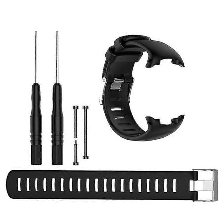 för SUUNTO-D4 D4i-NOVO Klocka Justerbart Silikonband Armband Armbandsur [DB]