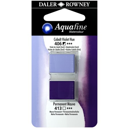 Aquafine Aquarelle Half-pan Duo Cobalt Violet Hue/Mauve
