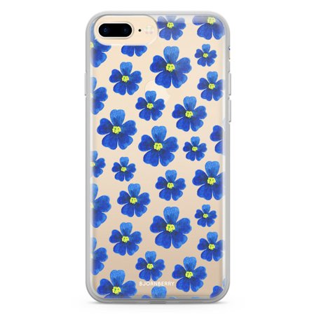 Bjornberry Skal Hybrid iPhone 7 Plus - Blå Blommor