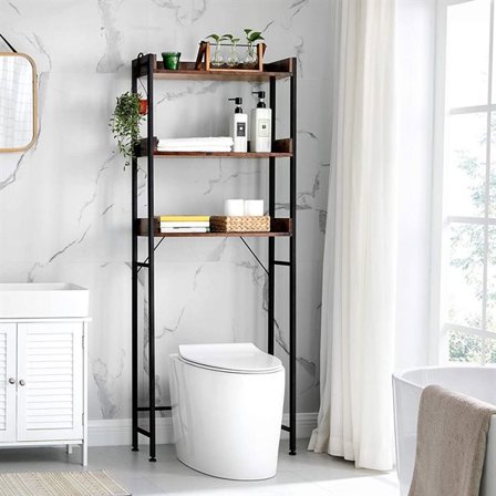 Kylpyhuonehylly pesukoneelle - Rustic Brown (ruskea)