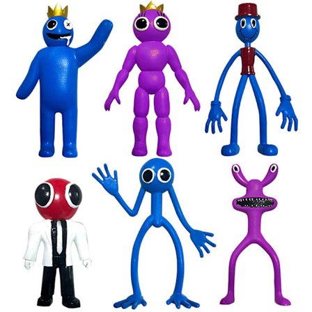 6-pack Rainbow Friends Action Figur Leksaker Kid Doll Presentatör
