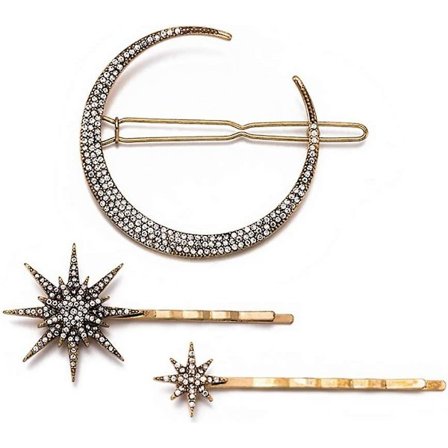 1 setti 3 kpl Acsergery lahja kultakuu tähden muotoinen koristekivi hiuspidikkeet kiiltävä