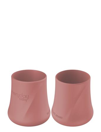 Silic Baby Cup 2-Pack Nature Red Home Meal Time Cups & Mugs Cups Coral Everyday Baby