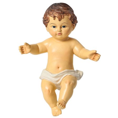 Jesus Ornament Mycket Simulerad Tillbehör Resin Europeisk Jul Bebis Figur Statyett för Uterum (FMY)