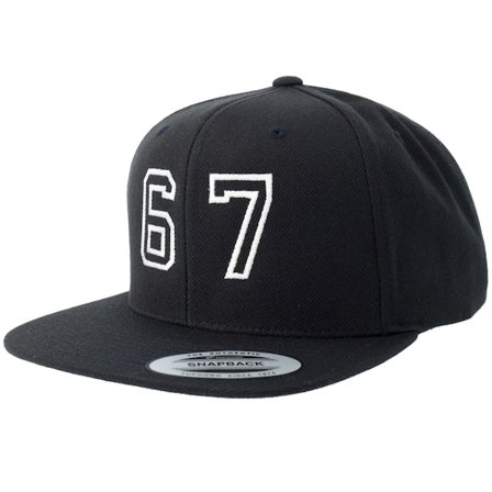 Iconic - Sort snapback Kasket - 6 7 Six Seven Black Snapback @ Hatstore