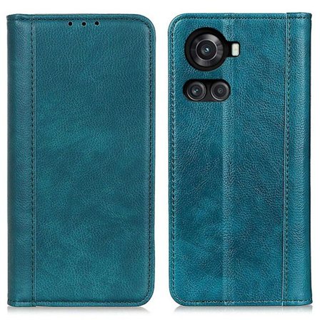 Aito nahkakotelo magneettisuljuksella OnePlus 10R / OnePlus Ace - Vihreä