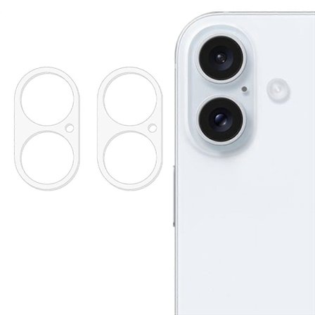 2 st Kameraskydd för iPhone 17, 3D-båge, reptålig film av härdat glas