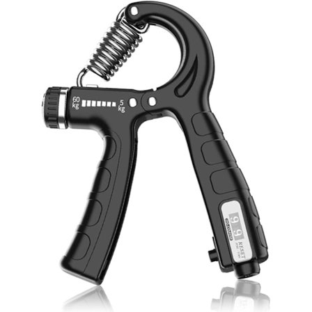 Håndgrebstræner med tæller, håndmuskeltræner, 5-60 kg justerbar