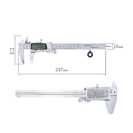 6 Tommer LCD Display Digital Nonius Skydelsesværktøj