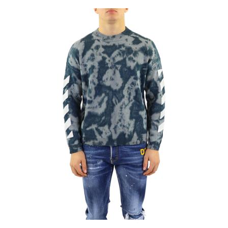 Off White, Round-neck Knitwear Szary, Mężczyzna, Rozmiar: M