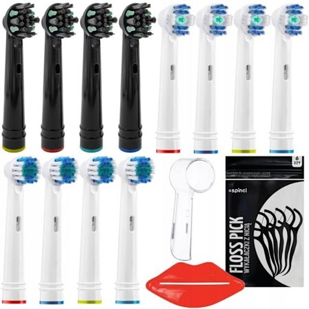 Tandborsthuvuden - Oral-B - Kompatibla roterande - Bleknings tandrengöring tandtråd - 12 stycken