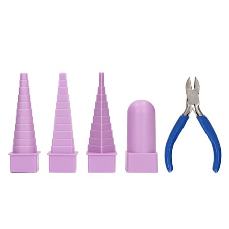 4 stk. smykke dorn rund oval trekant firkant smykkefremstillingsværktøj med 5 tommer tang